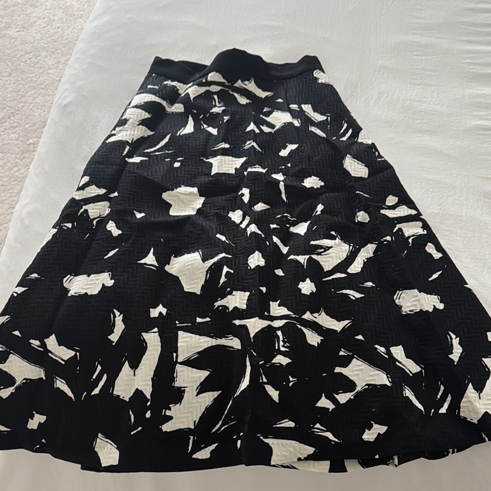 Banana Republic Black and White A-Line Skirt